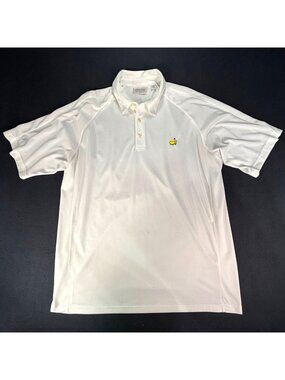Masters Performance Golf Polo Men’s XL White Augusta National Logo